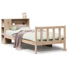 Lit bibliothèque sans matelas 90x190 cm bois de pin massif 
