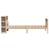 Lit bibliothèque sans matelas 90x190 cm bois de pin massif 