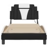 Cadre de lit avec LED sans matelas noir et blanc 90x190 cm 