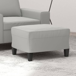 Repose-pied Gris clair 60x50x41 cm Tissu microfibre 