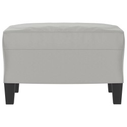 Repose-pied Gris clair 60x50x41 cm Tissu microfibre 