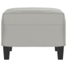 Repose-pied Gris clair 60x50x41 cm Tissu microfibre 