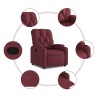 Fauteuil inclinable Rouge bordeaux Tissu 