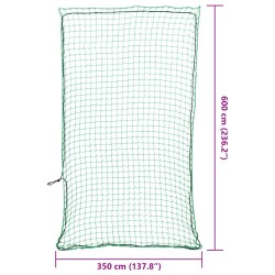 Filet pour remorque avec corde élastique vert 6x3,5 m PP 