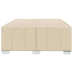 Cadre de lit sans matelas crème 120x200 cm tissu 