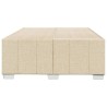 Cadre de lit sans matelas crème 120x200 cm tissu 