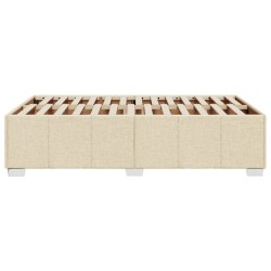 Cadre de lit sans matelas crème 120x200 cm tissu 