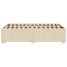 Cadre de lit sans matelas crème 120x200 cm tissu 