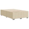 Cadre de lit sans matelas crème 120x200 cm tissu 