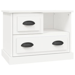 Table de chevet blanc 60x39x45 cm 