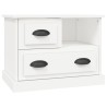 Table de chevet blanc 60x39x45 cm 