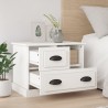 Table de chevet blanc 60x39x45 cm 