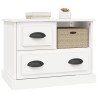 Table de chevet blanc 60x39x45 cm 