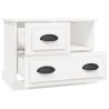 Table de chevet blanc 60x39x45 cm 