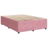 Cadre de lit sans matelas rose 160x200 cm velours 