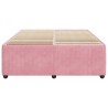 Cadre de lit sans matelas rose 160x200 cm velours 