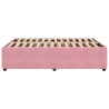 Cadre de lit sans matelas rose 160x200 cm velours 