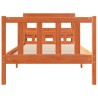 Cadre de lit avec tête de lit sans matelas cire marron 90x190cm 