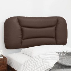 Coussin de tête de lit marron 90 cm similicuir 