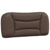 Coussin de tête de lit marron 90 cm similicuir 