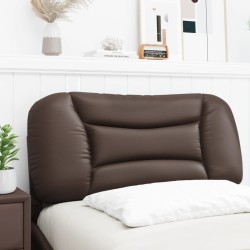 Coussin de tête de lit marron 90 cm similicuir 