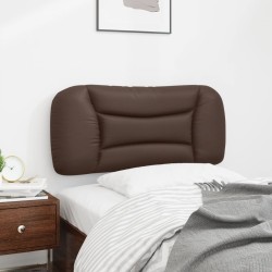 Coussin de tête de lit marron 90 cm similicuir 