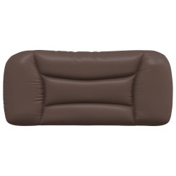 Coussin de tête de lit marron 90 cm similicuir 