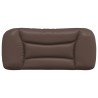 Coussin de tête de lit marron 90 cm similicuir 