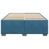 Cadre de lit sans matelas bleu 140x200 cm velours 