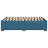 Cadre de lit sans matelas bleu 140x200 cm velours 