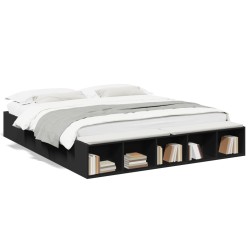 Cadre de lit sans matelas noir 180x200 cm 