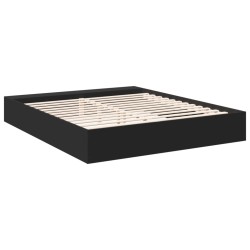 Cadre de lit sans matelas noir 180x200 cm 