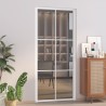 Porte intérieure 93x201,5 cm Blanc Verre ESG et aluminium 