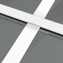 Porte intérieure 93x201,5 cm Blanc Verre ESG et aluminium 