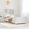 Cadre de lit sans matelas blanc 90x200 cm bois de pin massif 