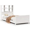 Cadre de lit sans matelas blanc 90x200 cm bois de pin massif 