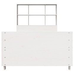 Cadre de lit sans matelas blanc 90x200 cm bois de pin massif 