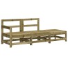 Salon de jardin 3 pcs avec coussins bois de pin imprégné 