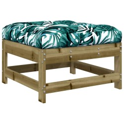 Salon de jardin 3 pcs avec coussins bois de pin imprégné 