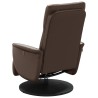 Fauteuil inclinable de massage repose-pieds marron similicuir 