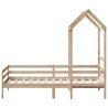 Lit de jour avec toit sans matelas 80x200 cm bois massif 