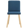Chaises à manger lot de 4 bleu tissu 