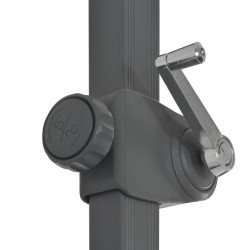 Parasol de jardin en porte-à-faux et poteau en aluminium vert 