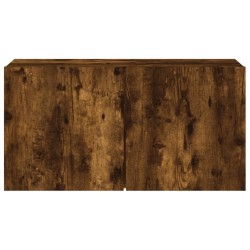 Meuble TV mural chêne fumé 80x30x41 cm 