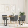 Chaises à manger lot de 4 gris foncé tissu 