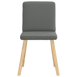 Chaises à manger lot de 4 gris foncé tissu 