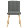 Chaises à manger lot de 4 gris foncé tissu 