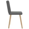 Chaises à manger lot de 4 gris foncé tissu 