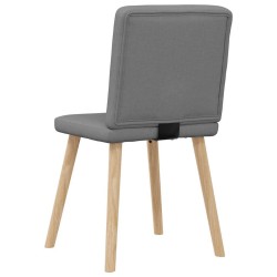 Chaises à manger lot de 4 gris foncé tissu 