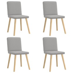 Chaises à manger lot de 4 gris nuage tissu 